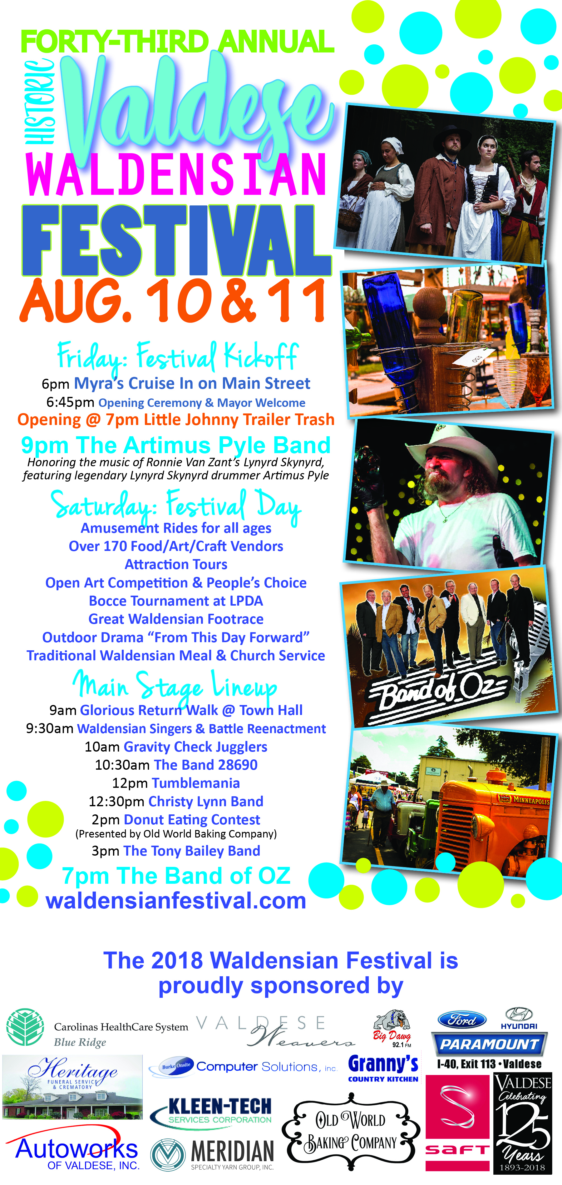 Waldensian Festival this Weekend! Town of Valdese